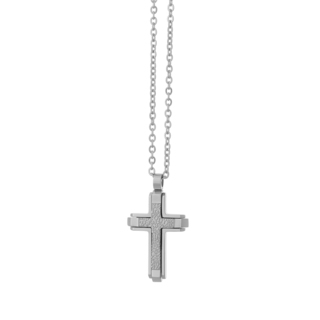 Men's Necklace Cross AD-KD247 Visetti Steel 316L